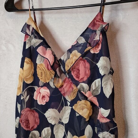 Victoria's Secret Chemise Floral Ruffled Nightie Slip Rose Boudoir Small Y2k - Picture 3 of 8